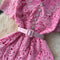 Doll Collar Embroidered Lace Dress