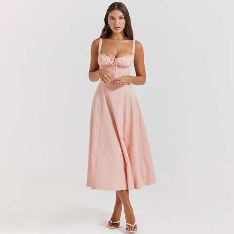 Backless Floral Printed Slip Dress