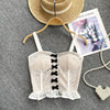 Niche Lace-up Hollowed Lace Camisole