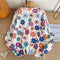 Colorful Flower Printed Loose Cardigan