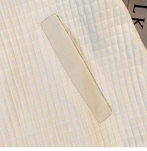 Casual Pot-hole Patchwork Zipped Jacket