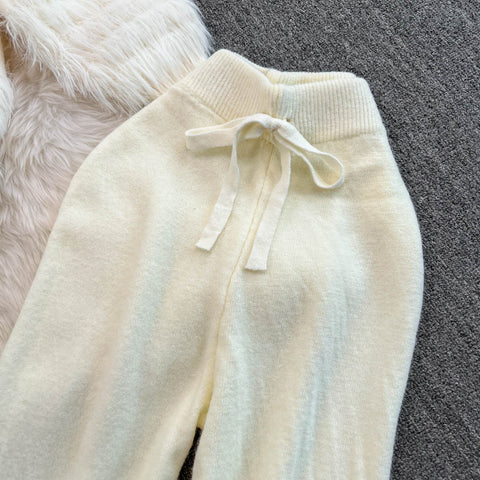 Sweater&Trousers White Sportswear 2Pcs