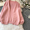 Cardigan&Bandeau&Skirt Pink 3Pcs