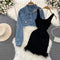 Short Jacket&Slip Dress Chic 2Pcs