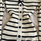 Navy Collar Striped Cardigan Dress