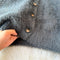 Japanese Style V-neck Gray Mink Cardigan