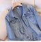 Simple Design Slim-fit Denim Jacket