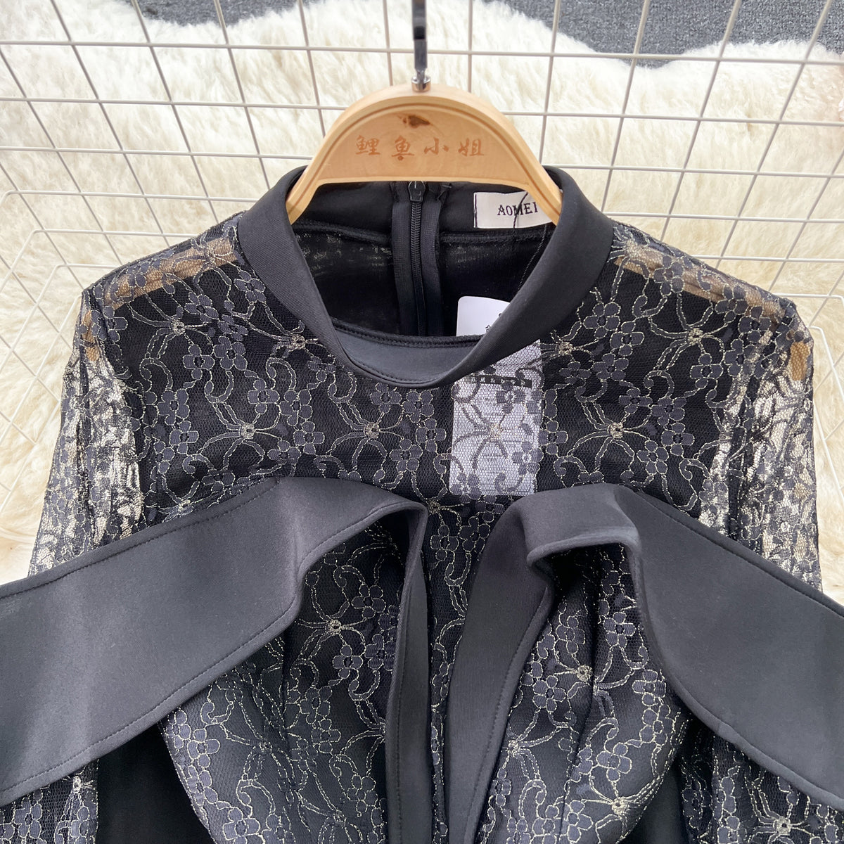 High-end Black Lace Patchwork Dress– irococo