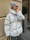 Solid Color Puffy Cotton Jacket