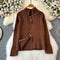 Stand Collar Double Zipped Cardigan