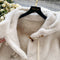 Thermal Cow-horn Button Hooded Coat