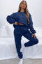 Round Collar Loose-fit Sweatshirt&Trouser 2Pcs