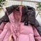 Color Blocking Thermal Padded Coat