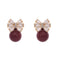 Zirconia Bow Fall Winter Earrings