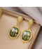 Monet's Garden Oil Painting Style Earrings