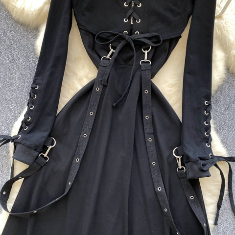 Niche Short Hoodie&Slip Dress 2Pcs