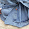 Vintage Stand Collar Lace-up Denim Shirt