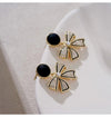 Black Bow Design Earrings