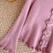 Elegant 3D Rose Flared Sleeve Knitwear