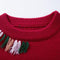 Vintage Christmas Tree Fringed Sweater