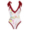 Elegant Floral Chiffon Swimsuit