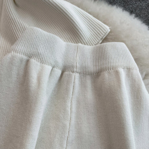Sleeveless Knitwear&Wide-leg Trousers 2Pcs