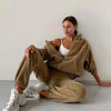 Zipped Hoodie&Casual Trousers Shaker 2Pcs