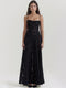 See-through Black Embroidered Slip Dress