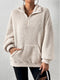 Stand Collar Soft Fleece Sweatshirt