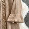 V-neck Fringed Loose-fit Cardigan