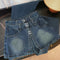 Faux Two-pieces Retro Blue Jeans