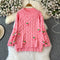 Cutie 3D Strawberry Twisted Sweater