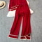 Irregular Design Knitwear&Trousers 2Pcs