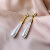 French Vintage Water Drop Pearl Earrings