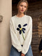 Flower Jacquard Loose-fit Sweater