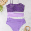 Purple Gradient Waist Simple Design Swimwear