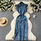 Chinese Style Denim Cheongsam Dress