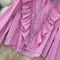 Rhinestone Studded Ruffled Stripe Shirt