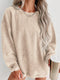 Casual Round Collar Oversized Sweatshirt