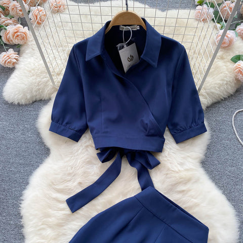Bow Blazer&Trousers OL 2Pcs