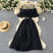 Vintage 3d Petal Pleated Dress