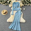 V-neck Cardigan&Fishtail Skirt 2Pcs