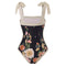 Flower Night Beach Retro Swimsuit