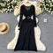 Elegant Hollowed Crochet Knitted Dress