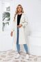 Oversized Lace-up PU Trench Coat