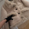 Furry Edge Patchwork Suede Jacket