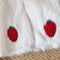 Cutie Strawberry Embroidered Furry Top