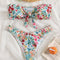 Floral Split Triangle Spa  Bikini