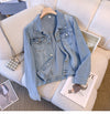 Simple Design Slim-fit Denim Jacket