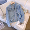 Simple Design Slim-fit Denim Jacket